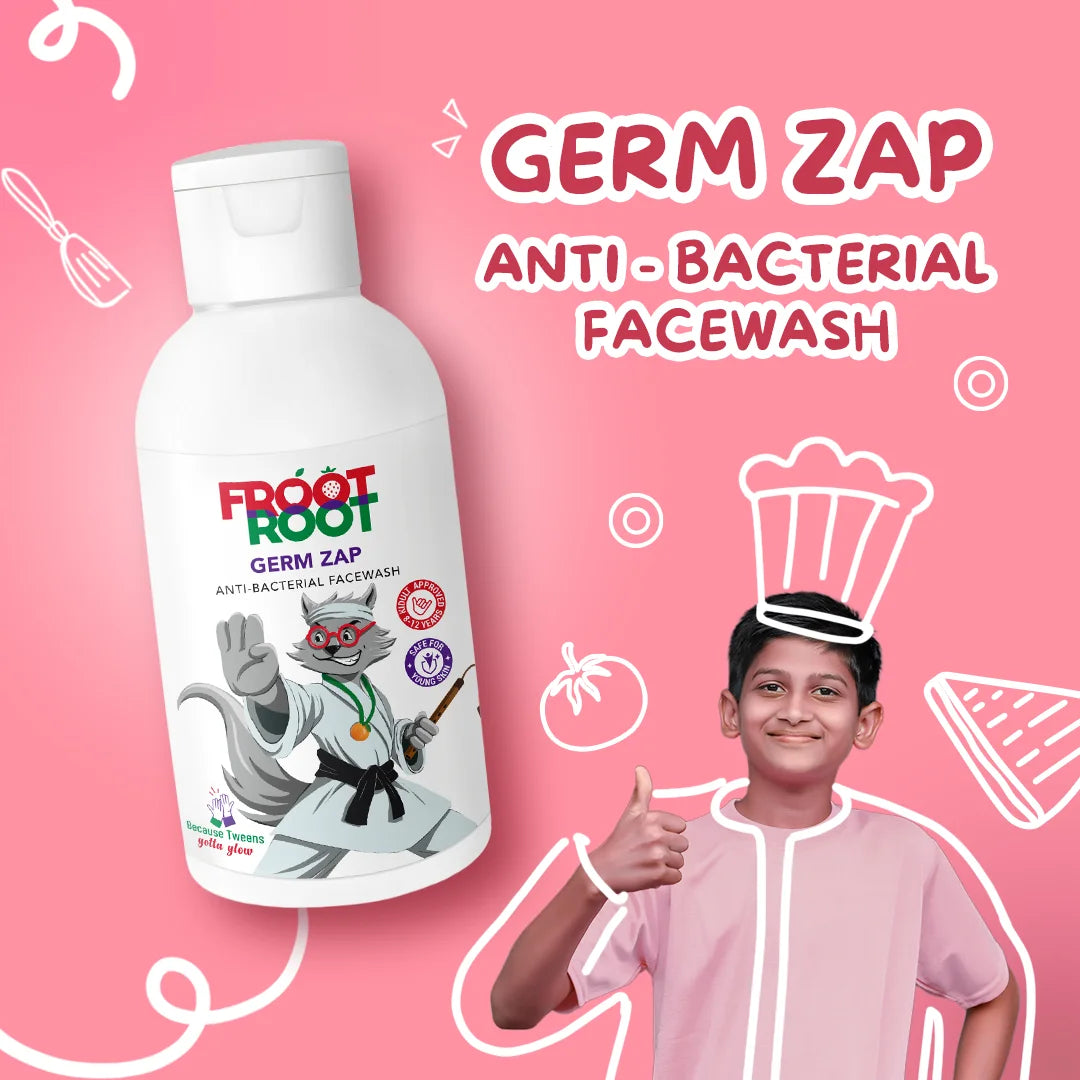Germ Zap Anti-Bacterial Face Wash with Vitamin C, Neem, Orange, Karanja, Strawberries