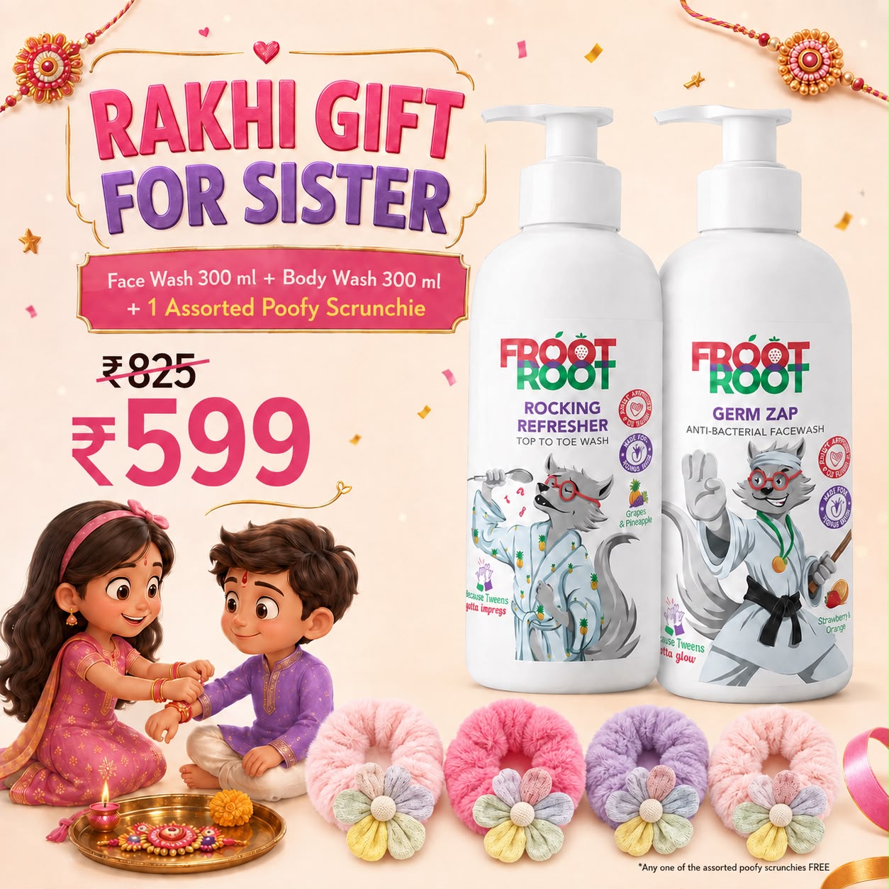 Rakhi Gift for Sister – Scrunchie Edit