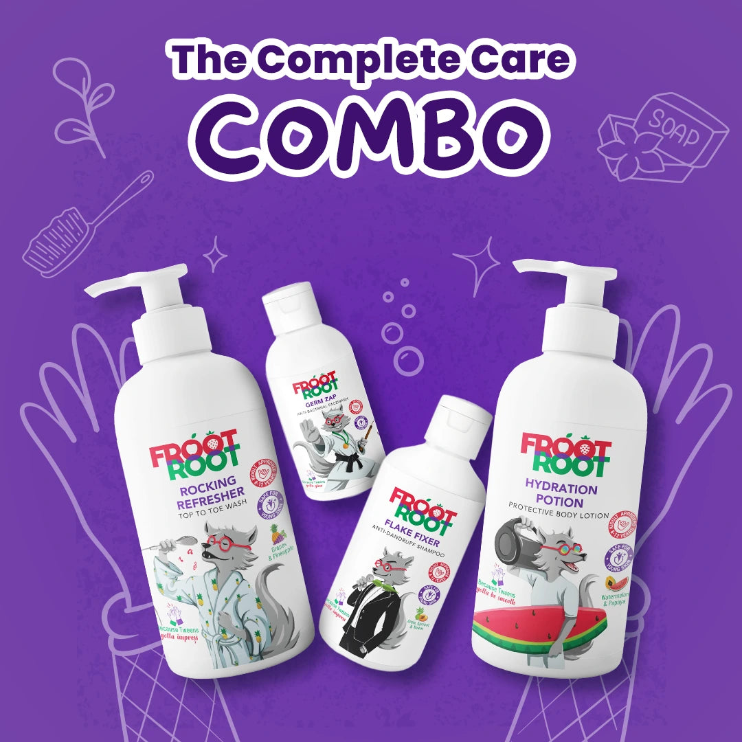 The Complete Care Combo with Top to toe wash 300ml, Facewash 100ml , Body Lotion 300ml and Shampoo 200ml