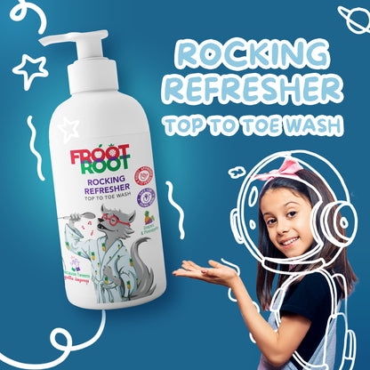 Rocking Refresher Top To Toe 2-in-1 Wash with Vitamin C, Grapes, Pineapple, Tulsi, Aloevera, Neem, Turmeric, Jasmine