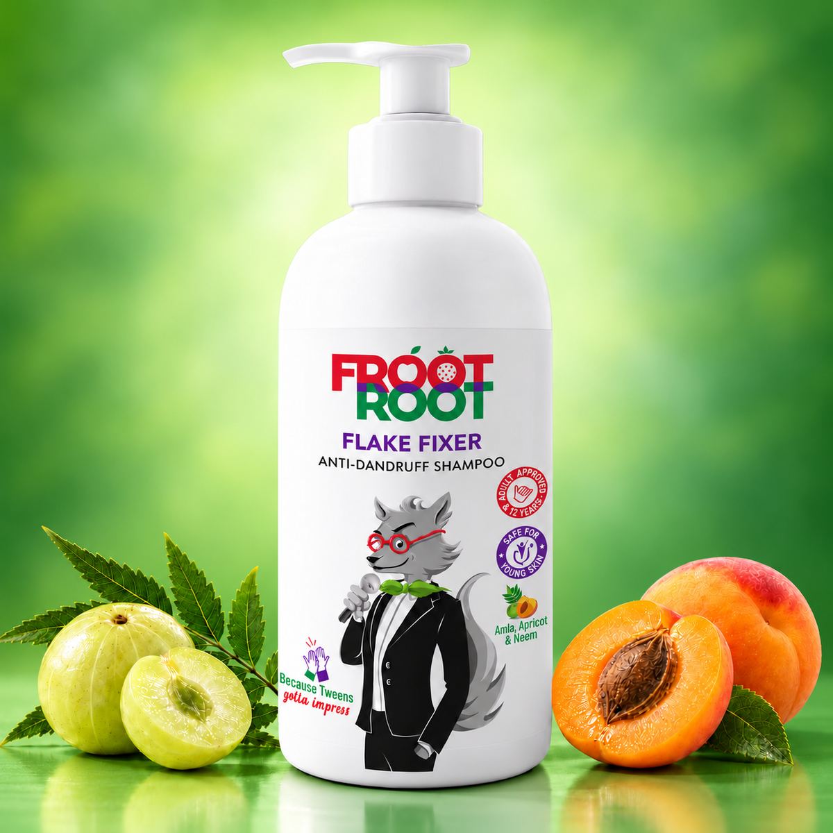 Flake Fixer anti-dandruff shampoo with amla, apricot and neem