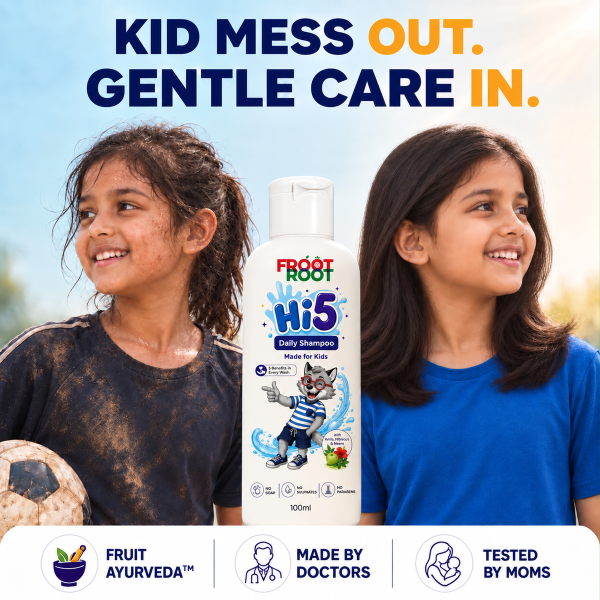 Froot Root Hi5 Daily Shampoo 100 ml without pump – girl care