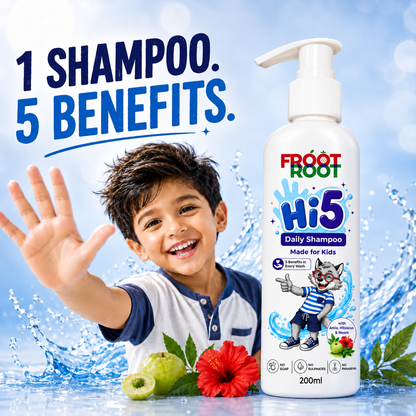 Froot Root Hi5 Daily Shampoo 200 ml pump bottle – hero