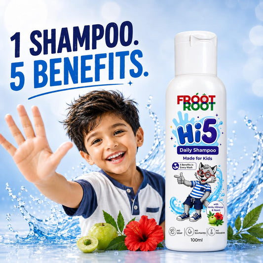 Froot Root Hi5 Daily Shampoo 100 ml flip-top bottle without pump